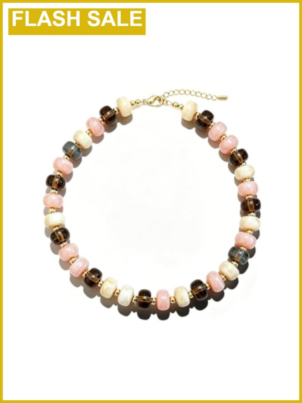 Chunky Acrylic Beaded Statement Necklace Boho Beach Jewelry